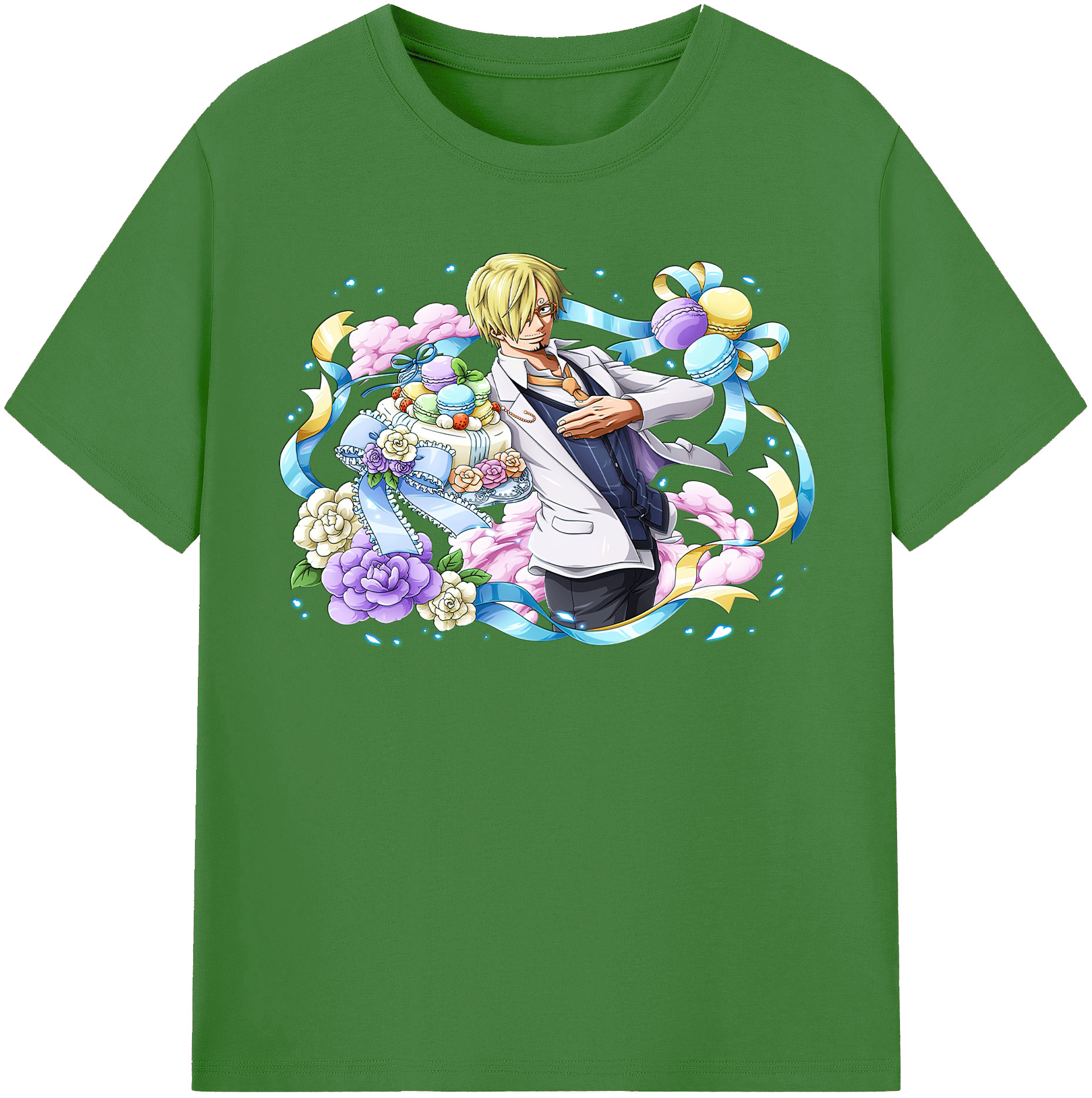 （画像用） ワンピース サンジ ONE PIECE Sanji レディースカジュアルプリントTシャツ（綿100％）